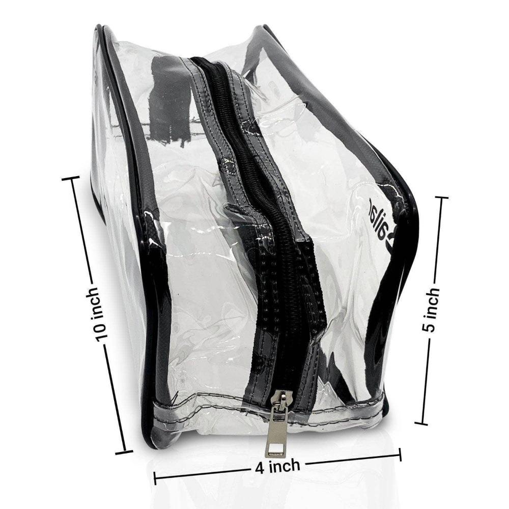 Buy Large Clear Makeup Bags Thick PVC Zippered Clear Toiletry Bag